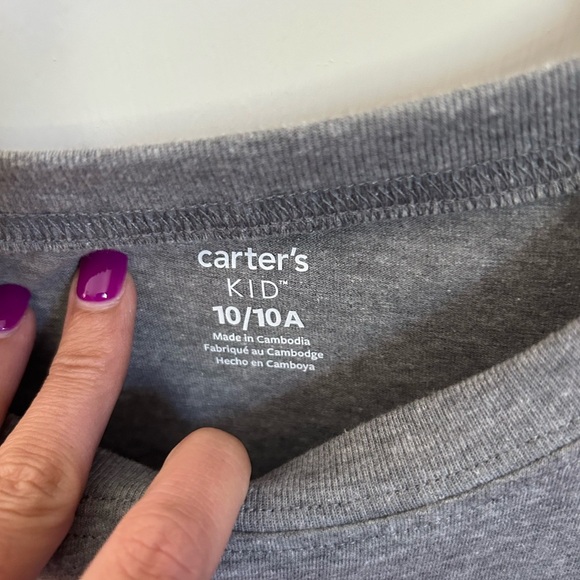 NWOT Carter's Kids Gray Monster Truck T-Shirt, Size 10 - Picture 3 of 5